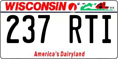 WI license plate 237RTI