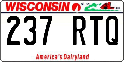 WI license plate 237RTQ