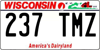 WI license plate 237TMZ