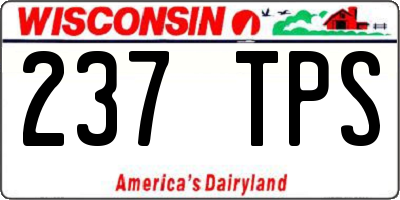 WI license plate 237TPS
