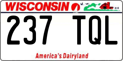 WI license plate 237TQL
