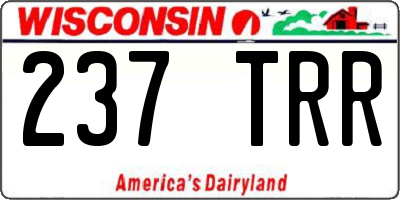 WI license plate 237TRR
