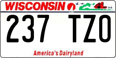 WI license plate 237TZO