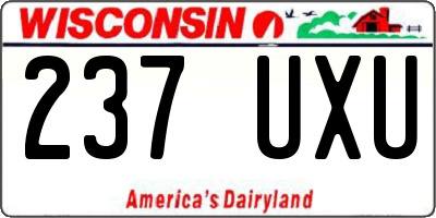 WI license plate 237UXU