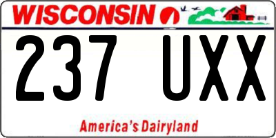 WI license plate 237UXX