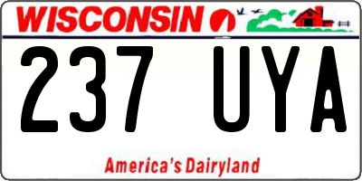 WI license plate 237UYA