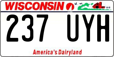 WI license plate 237UYH