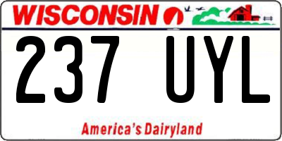 WI license plate 237UYL