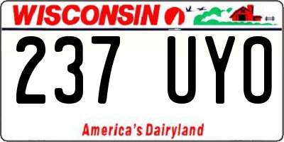 WI license plate 237UYO