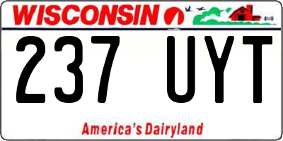 WI license plate 237UYT
