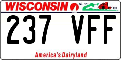 WI license plate 237VFF
