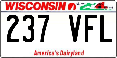 WI license plate 237VFL