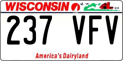 WI license plate 237VFV