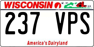 WI license plate 237VPS