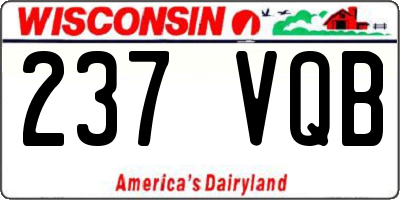 WI license plate 237VQB