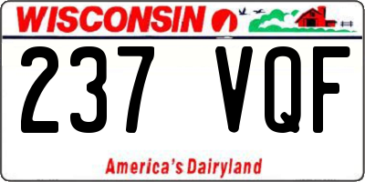 WI license plate 237VQF