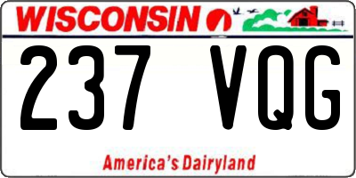 WI license plate 237VQG