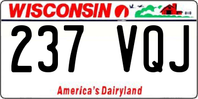 WI license plate 237VQJ