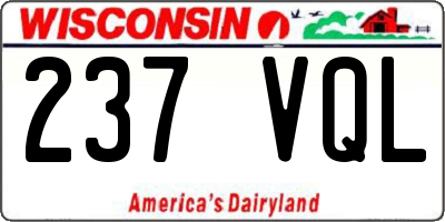 WI license plate 237VQL