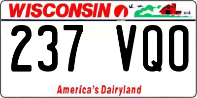 WI license plate 237VQO