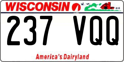 WI license plate 237VQQ