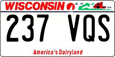 WI license plate 237VQS