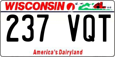 WI license plate 237VQT