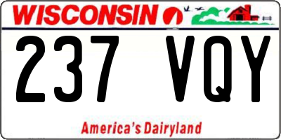 WI license plate 237VQY