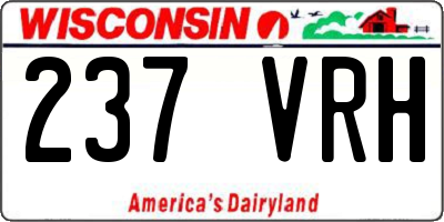 WI license plate 237VRH