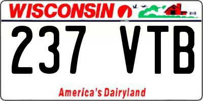 WI license plate 237VTB