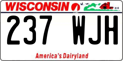 WI license plate 237WJH