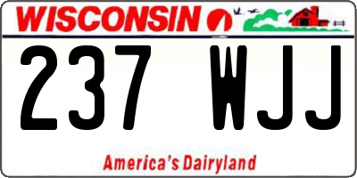 WI license plate 237WJJ