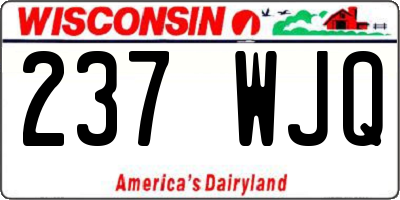 WI license plate 237WJQ