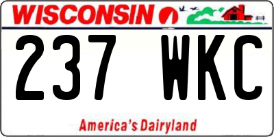WI license plate 237WKC