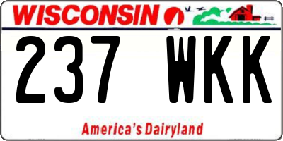 WI license plate 237WKK
