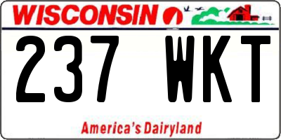 WI license plate 237WKT