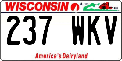 WI license plate 237WKV
