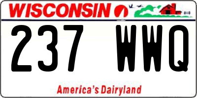 WI license plate 237WWQ