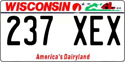 WI license plate 237XEX