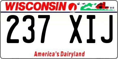 WI license plate 237XIJ