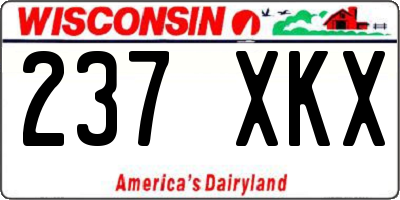 WI license plate 237XKX