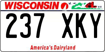 WI license plate 237XKY