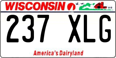 WI license plate 237XLG