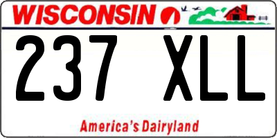 WI license plate 237XLL