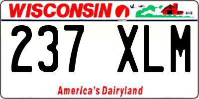 WI license plate 237XLM