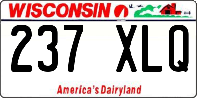 WI license plate 237XLQ