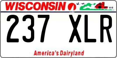 WI license plate 237XLR