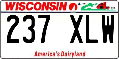 WI license plate 237XLW