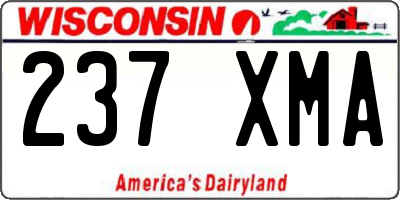 WI license plate 237XMA
