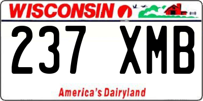 WI license plate 237XMB